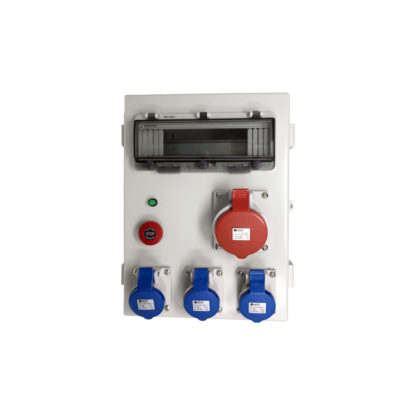 Jigo 16A 3 Pin 3 Socket ,32 A 5 Pin 1 Socket and With Emergency 10 Modular Mcb Channel